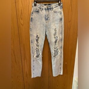 Hollister Light Blue Ultra Distressed Jeans